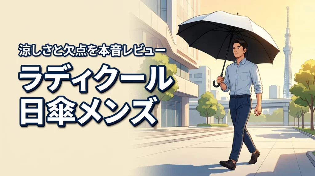 ラディクール日傘のメンズモデルは本当に涼しい？購入前に知りたい欠点と魅力を解説